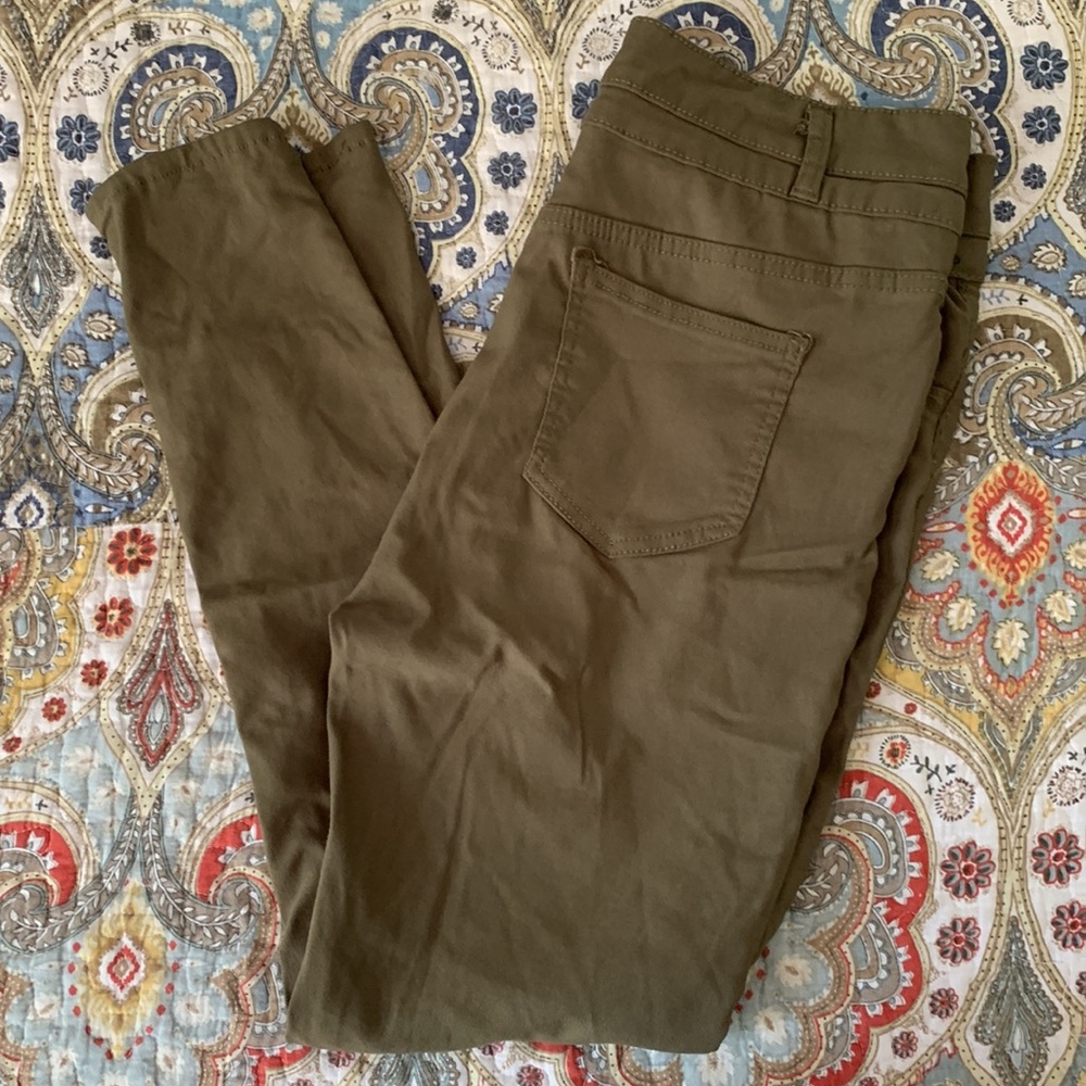 PASTEL olive green stretchy pants 2X